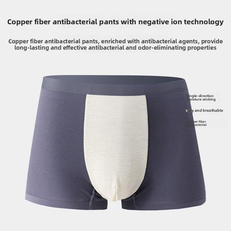Men's Modal Antibacterial Seamless Boxer Briefs