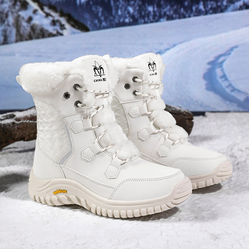 Womens Waterproof Snow Boots Winter Warm Plush Lined