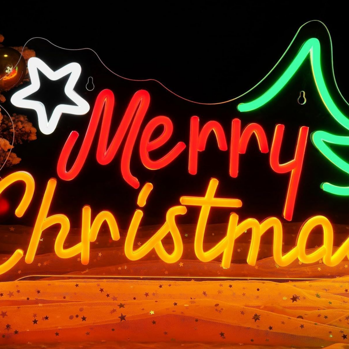 Dimmable LED Neon Light for Christmas Party Wall Decor USB Powered teemdrop