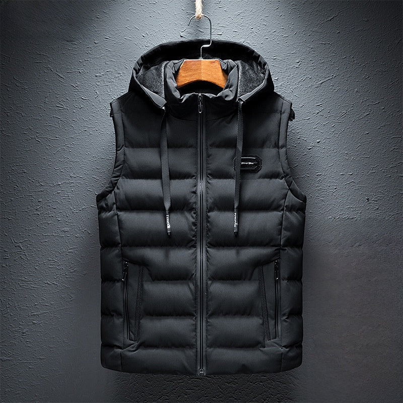 Mens Fleece-Lined Cotton Vest
