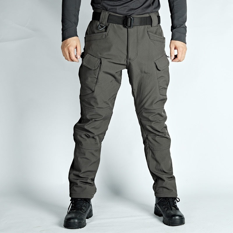 Men's Fleece Lined Waterproof Outdoor Hiking Pants, Warm Winter Insulated Snow Pant teemdrop