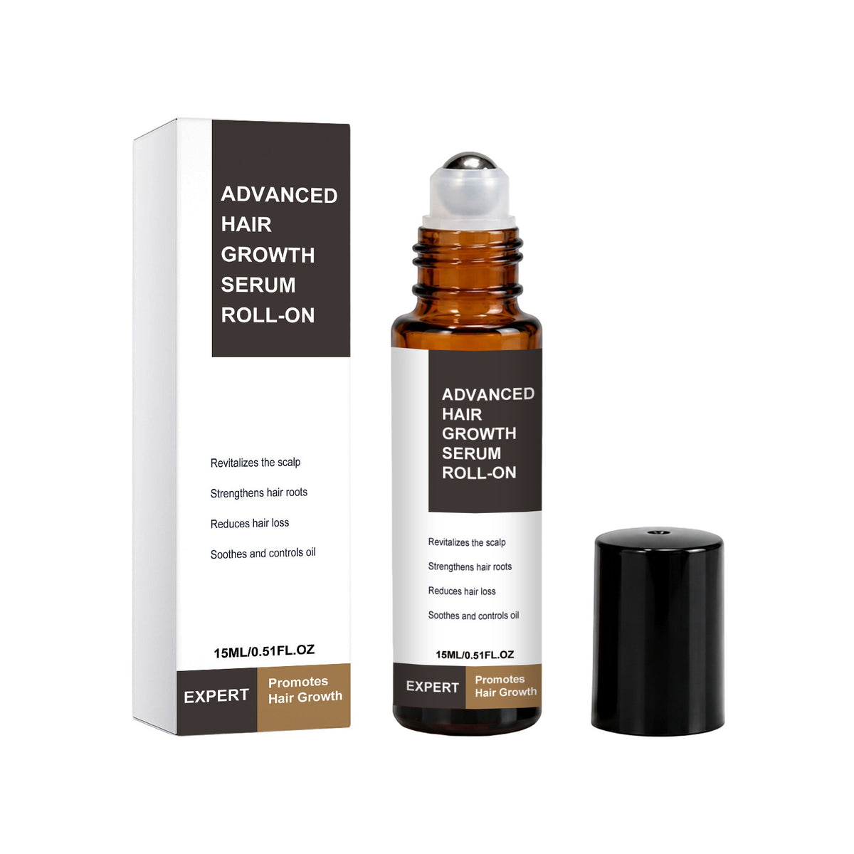 Nourishing Scalp Hair Serum with Massage Rollerball teemdrop