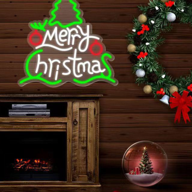 Dimmable LED Neon Light for Christmas Party Wall Decor USB Powered teemdrop