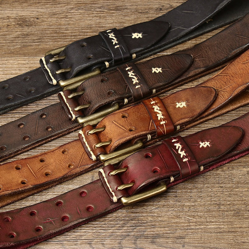 Double-prong buckle belt teemdrop