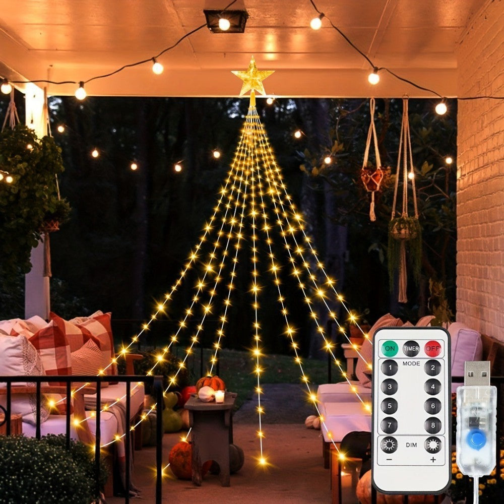 Christmas Star Waterfall String Lights