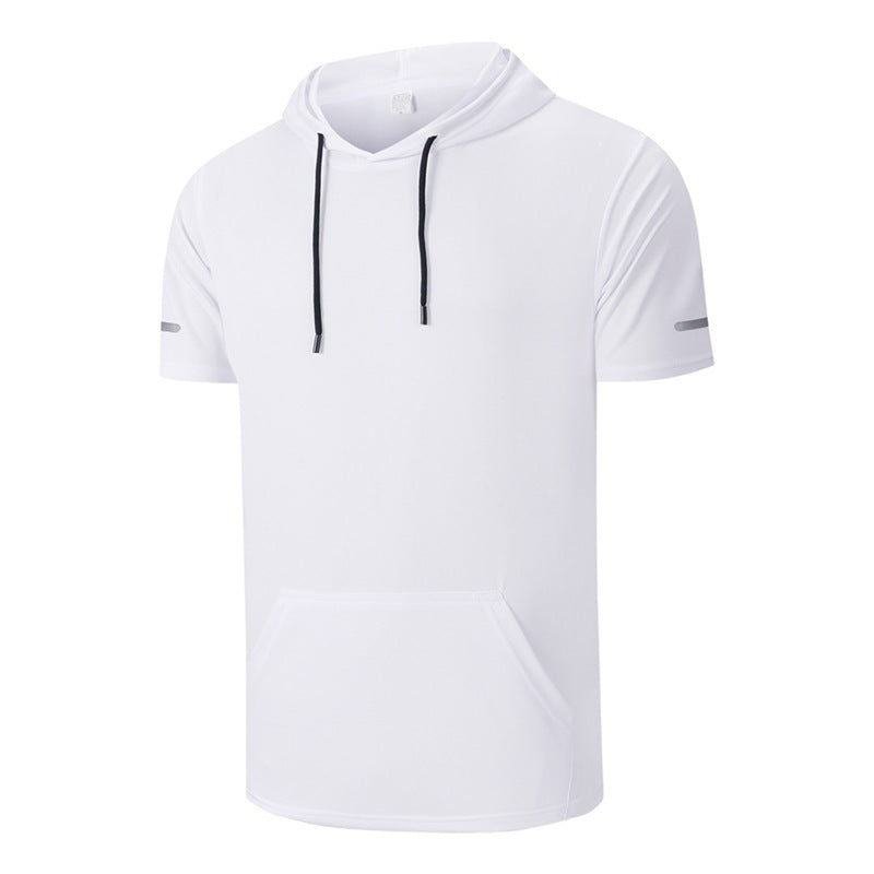 Mens Quick Dry Hooded Ice Silk Tank Top
