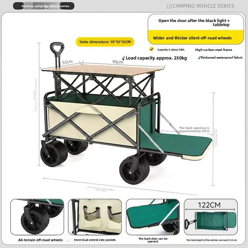 Outdoor folding trolley teemdrop