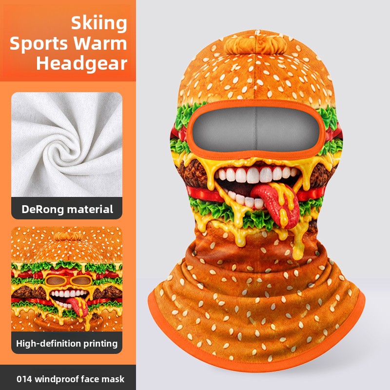 3D Digital Printed Milk Silk Balaclava Ski Motorcycle Face Mask teemdrop