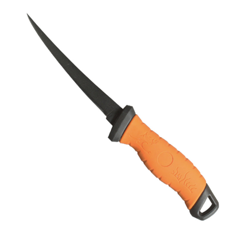 Portable Fishing Knife Set Non-Stick Meat Slicing Tool with Protective Cover Comfort Grip teemdrop