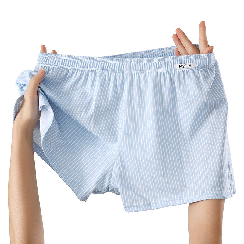 Men 100% Cotton Breathable Antibacterial Boxer Shorts teemdrop