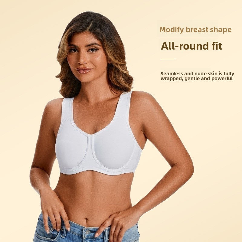 Women's High-Intensity Full-Cup Underwire Sports Bra for Running Fitness and Yoga