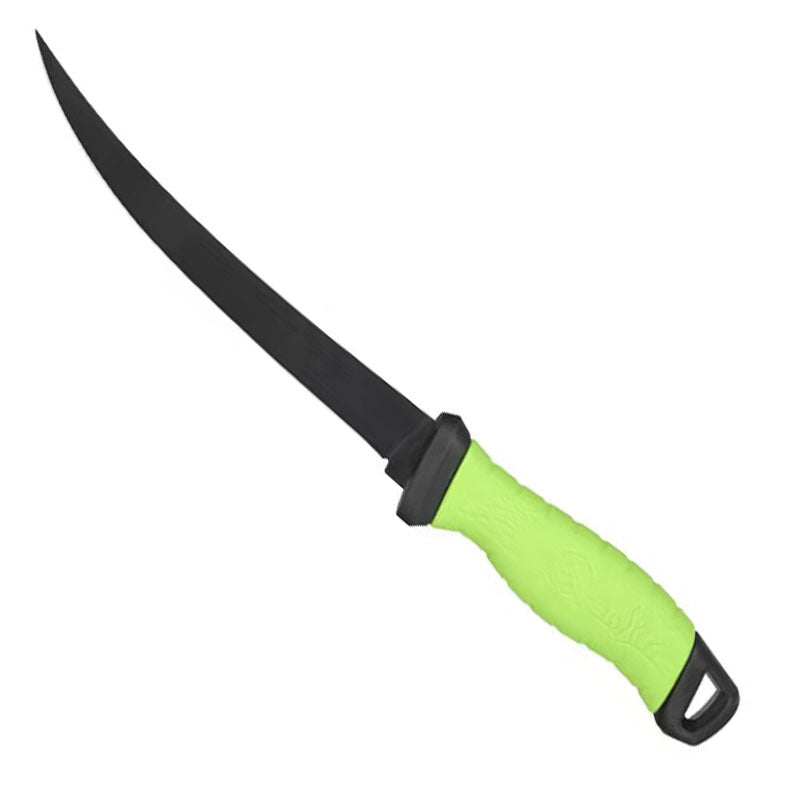 Portable Fishing Knife Set Non-Stick Meat Slicing Tool with Protective Cover Comfort Grip teemdrop