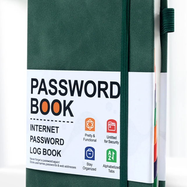Strap Password Organizer Notebook