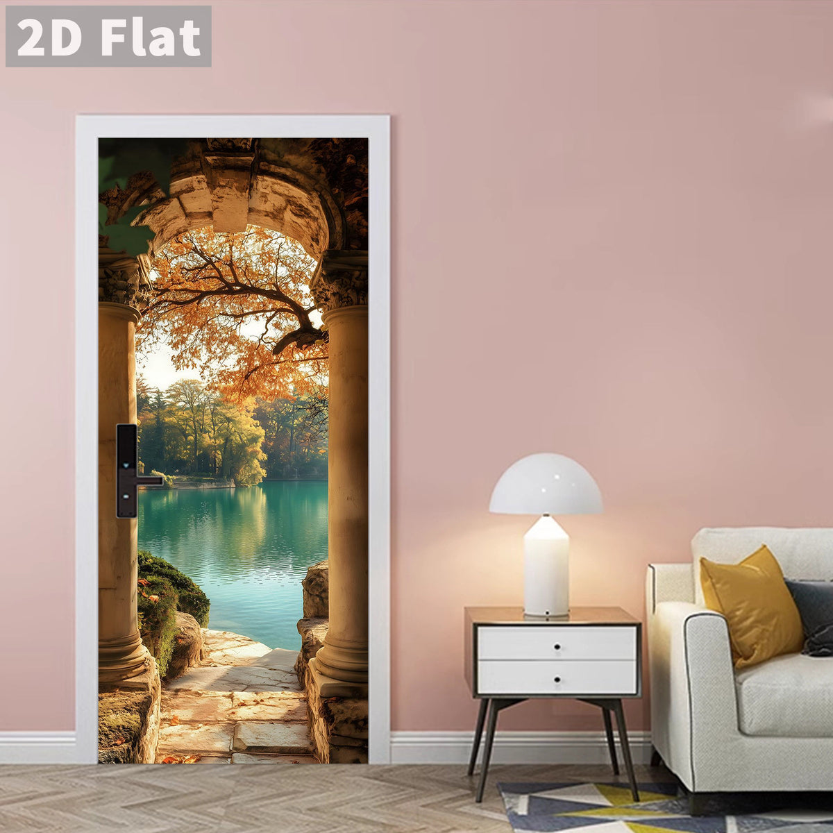 Creative Wooden Door Refurbished Door Stickers Wall Stickers teemdrop