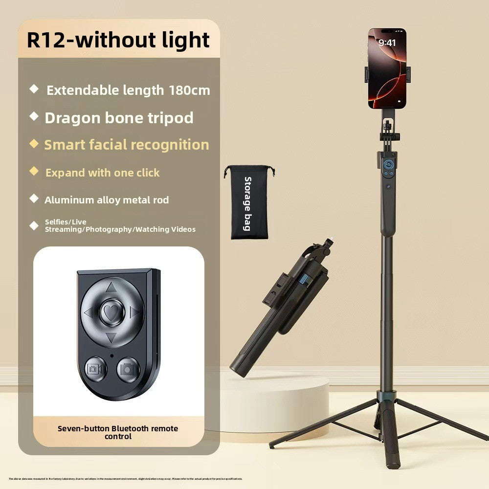 AI Facial Tracking 360 Rotation Camera Stand with LED Lights