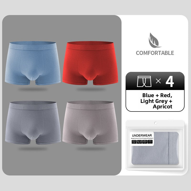 Men's Breathable Modal Mid-Waist Boxer Briefs teemdrop