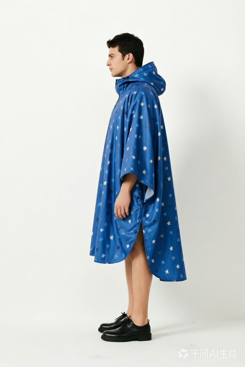 Printed one-piece raincoat teemdrop