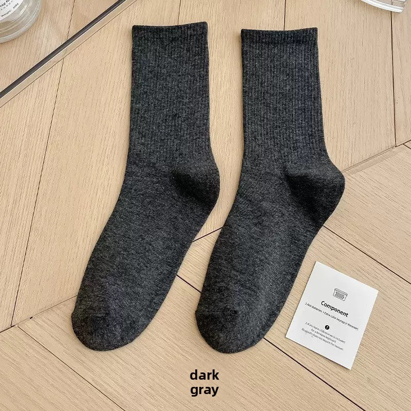 Unisex Combed Cotton Mid-Calf Socks teemdrop