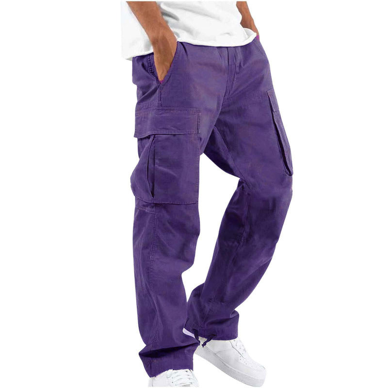 Mens Cargo Pants with Drawstring Waist