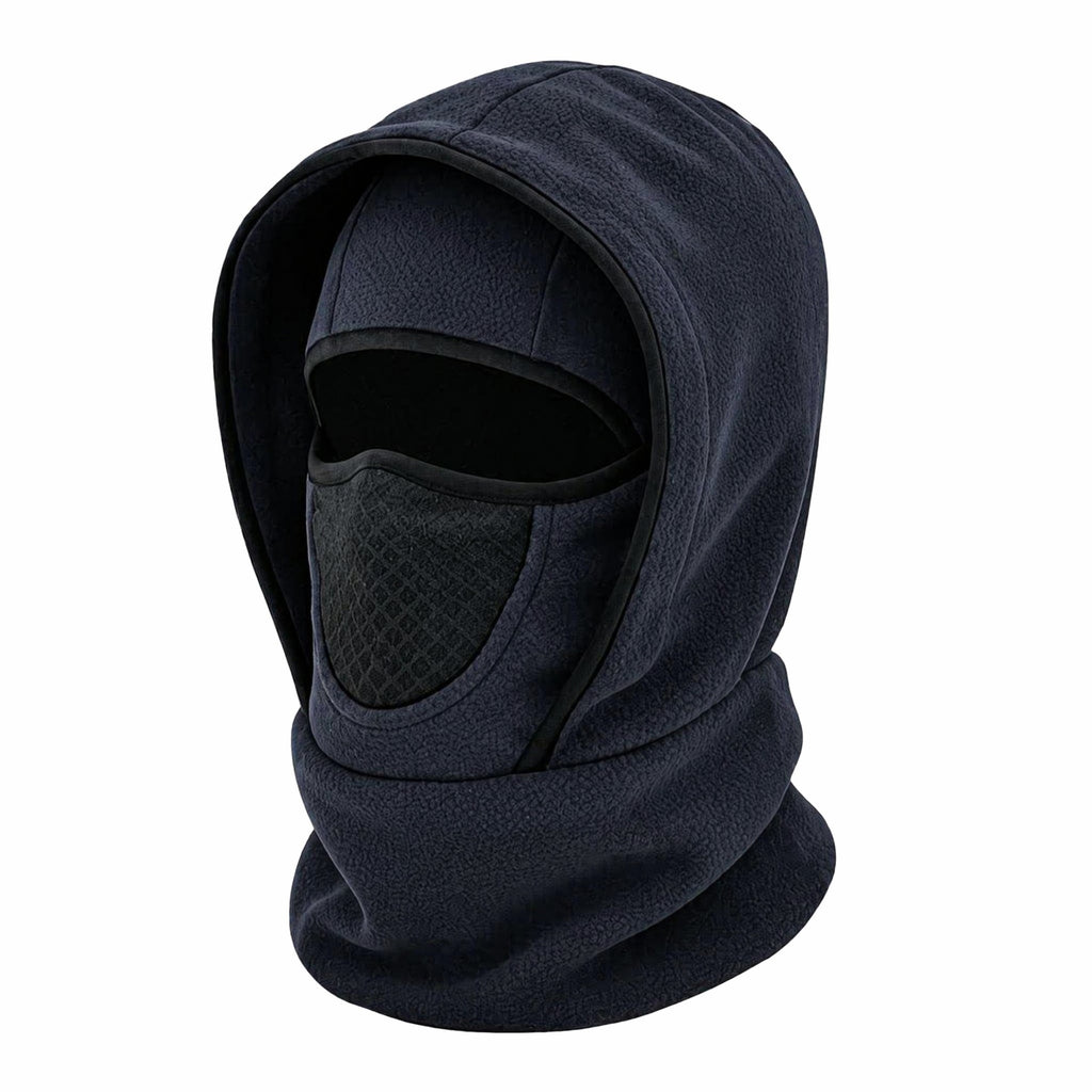 Winter Warm Polar Fleece Integrated Face Mask Hat teemdrop
