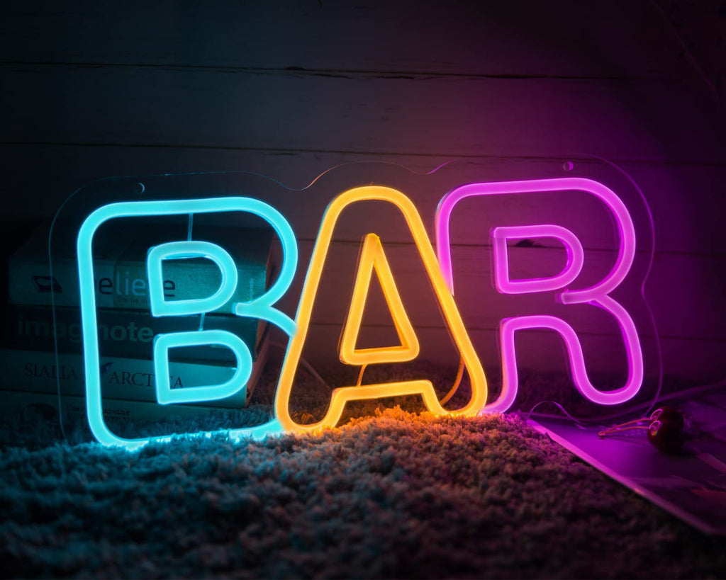 Neon light wall decoration teemdrop