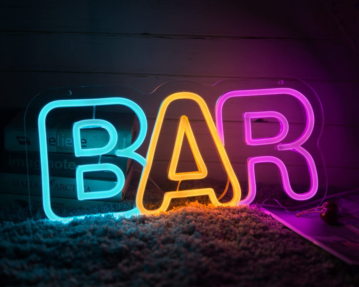 Neon light wall decoration teemdrop