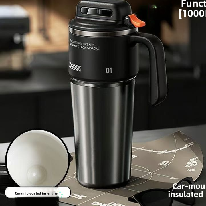 Giant Ice Cup with Large Capacity and Straw