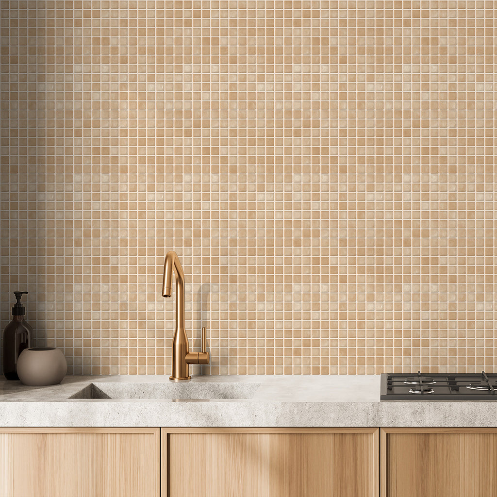 3D Self-Adhesive PET Mosaic Tile Wall Sticker for Home Decoration teemdrop