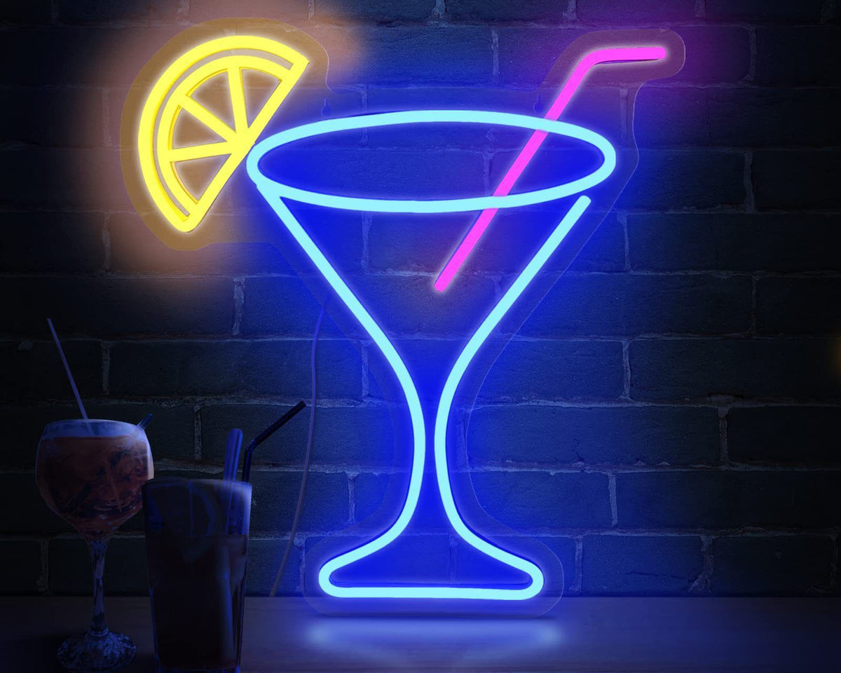 Neon light wall decoration teemdrop