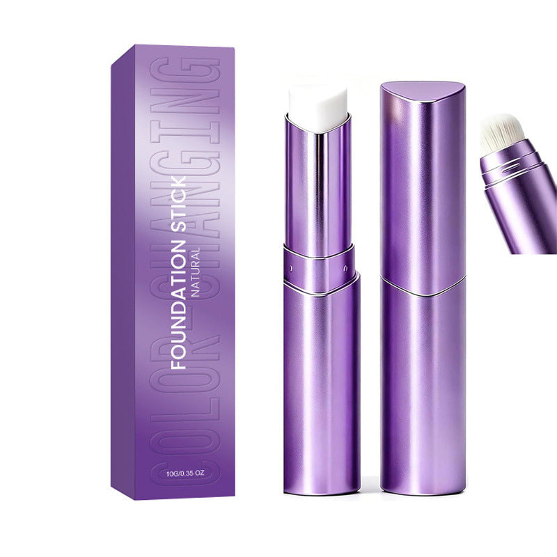 2-in-1 Color-Transforming Matte Foundation Stick, Lightweight Hydrating Concealer with Sunscreen for Neutral Skin