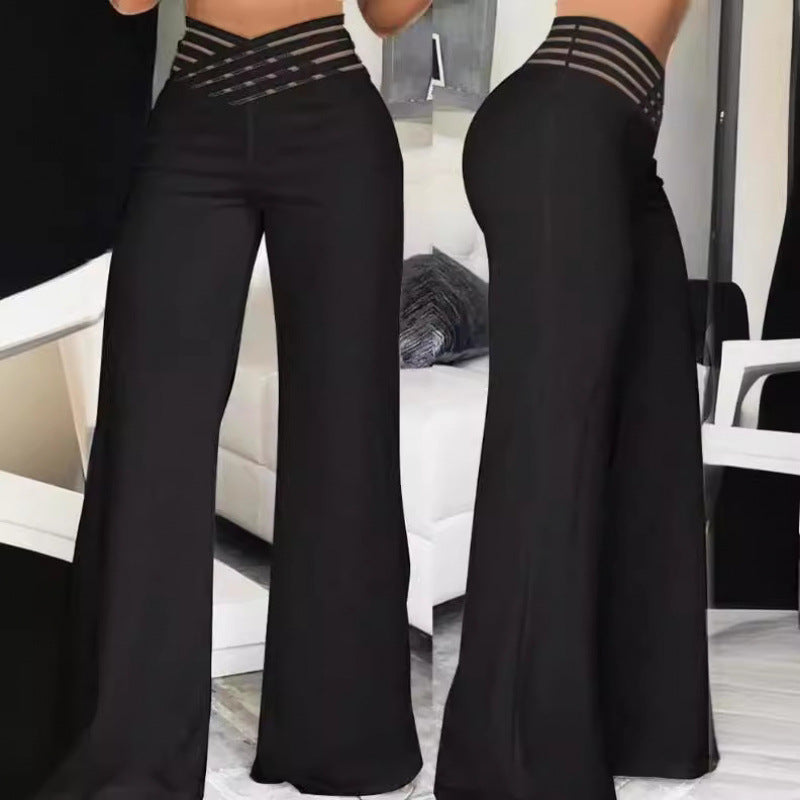 Women's High-Waisted Wide-Leg Casual Pants
