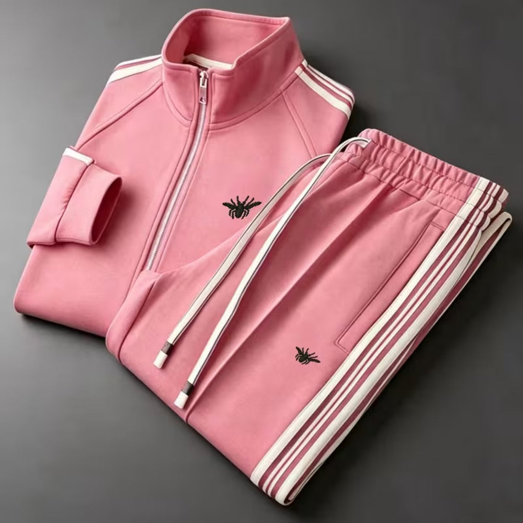 Men's Zip-Up Jacket and Pants Set Digital Print Long Sleeve Tracksuit teemdrop