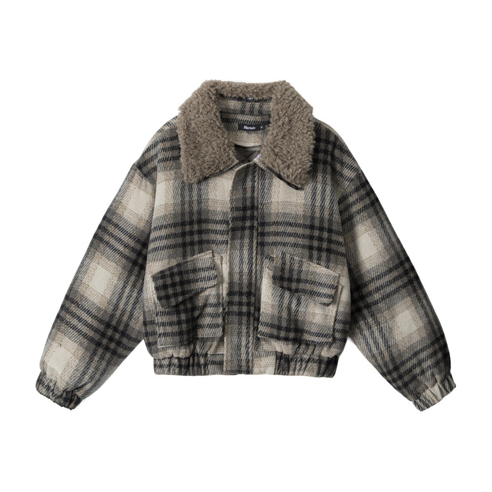 Cotton-padded short jacket teemdrop