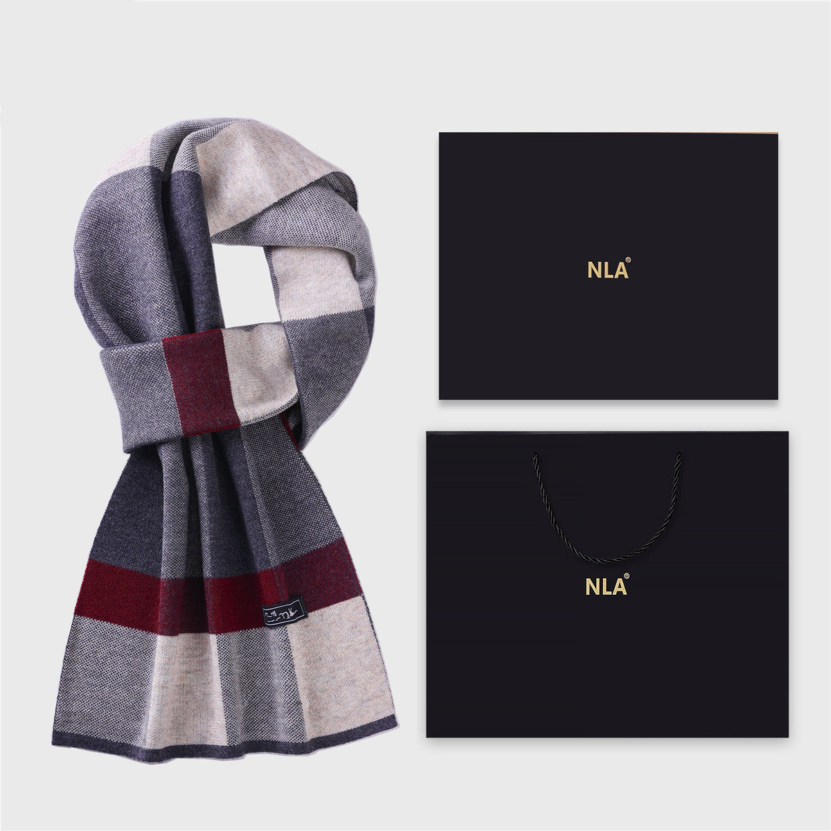 Men's Wool Scarf Men's Winter Warm Knitted Scarf teemdrop