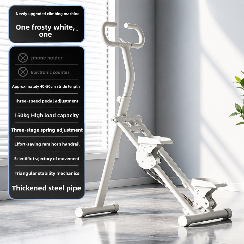 Foldable Home Climbing Stepper Machine with Adjustable Armrest teemdrop