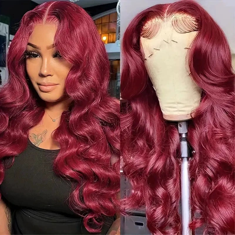 Blonde lady's parting wig teemdrop