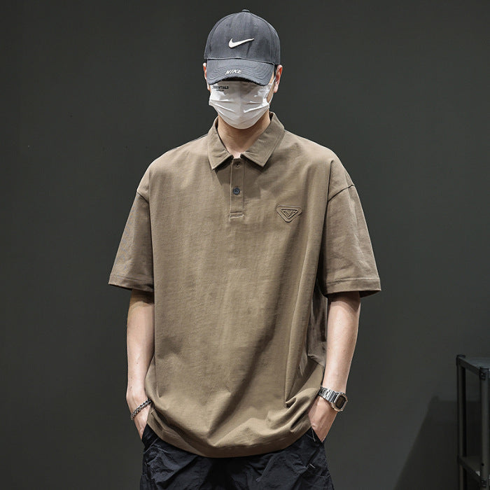 Trendy Black Polo Shirt for Men teemdrop