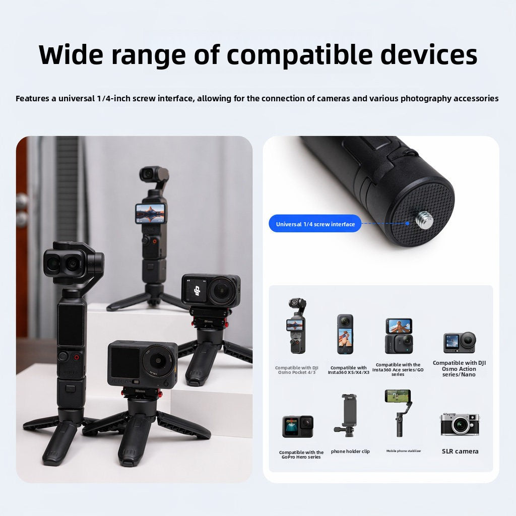 Mini One-Touch Open Tripod Stand for DJI Action Camera Pocket 4 Pro 3 teemdrop