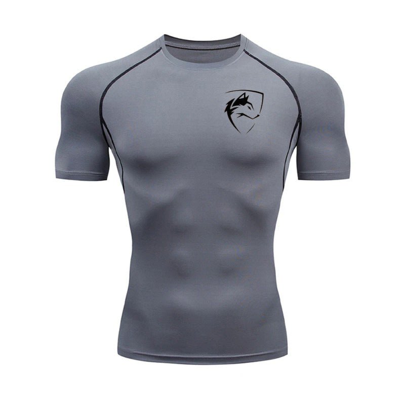 Men?s Compression Running T-Shirt Quick Dry Slim Fit Short Sleeve Gym Sportswear teemdrop