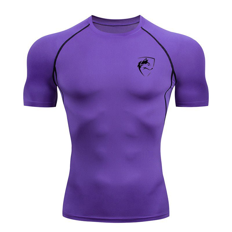 Men?s Compression Running T-Shirt Quick Dry Slim Fit Short Sleeve Gym Sportswear teemdrop