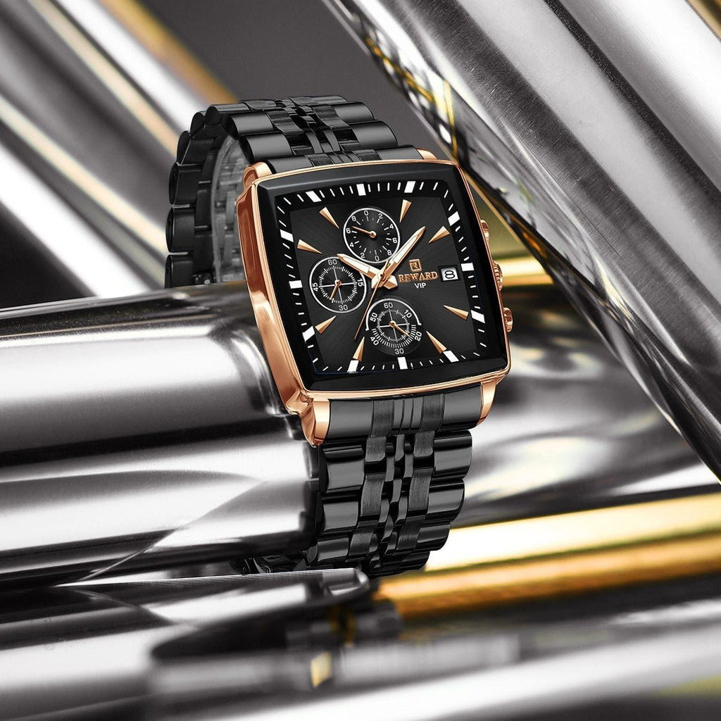 Men's watch with multi-function chronograph teemdrop