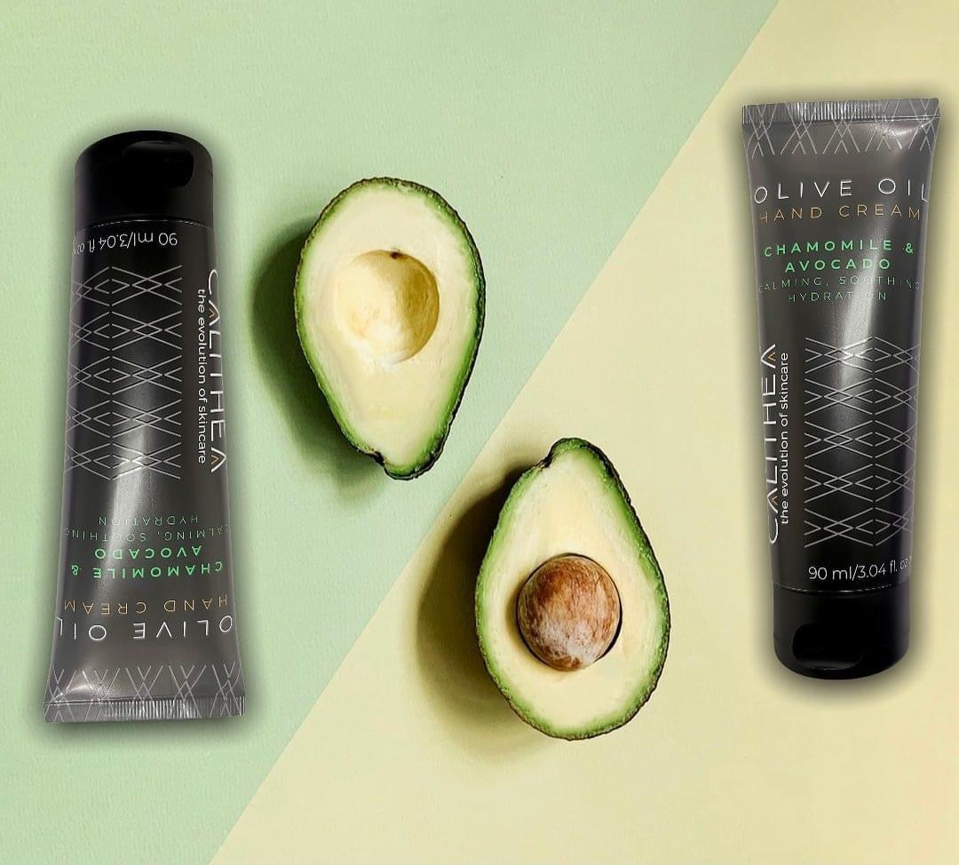 CALITHEA OLIVE OIL HAND CREAM WITH CHAMOMILE & AVOCADO: 96.4% NATURAL CONTENT DC-Calithea Skincare