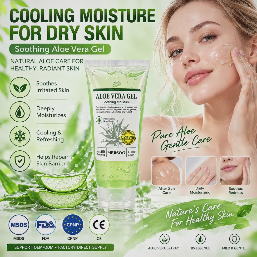 Hydrating and moisturizing gel non-sticky aloe gel