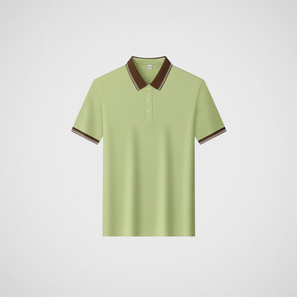 Men's Short Sleeve Polo Shirt Solid Color Lapel Casual Lightweight Summer T-Shirt