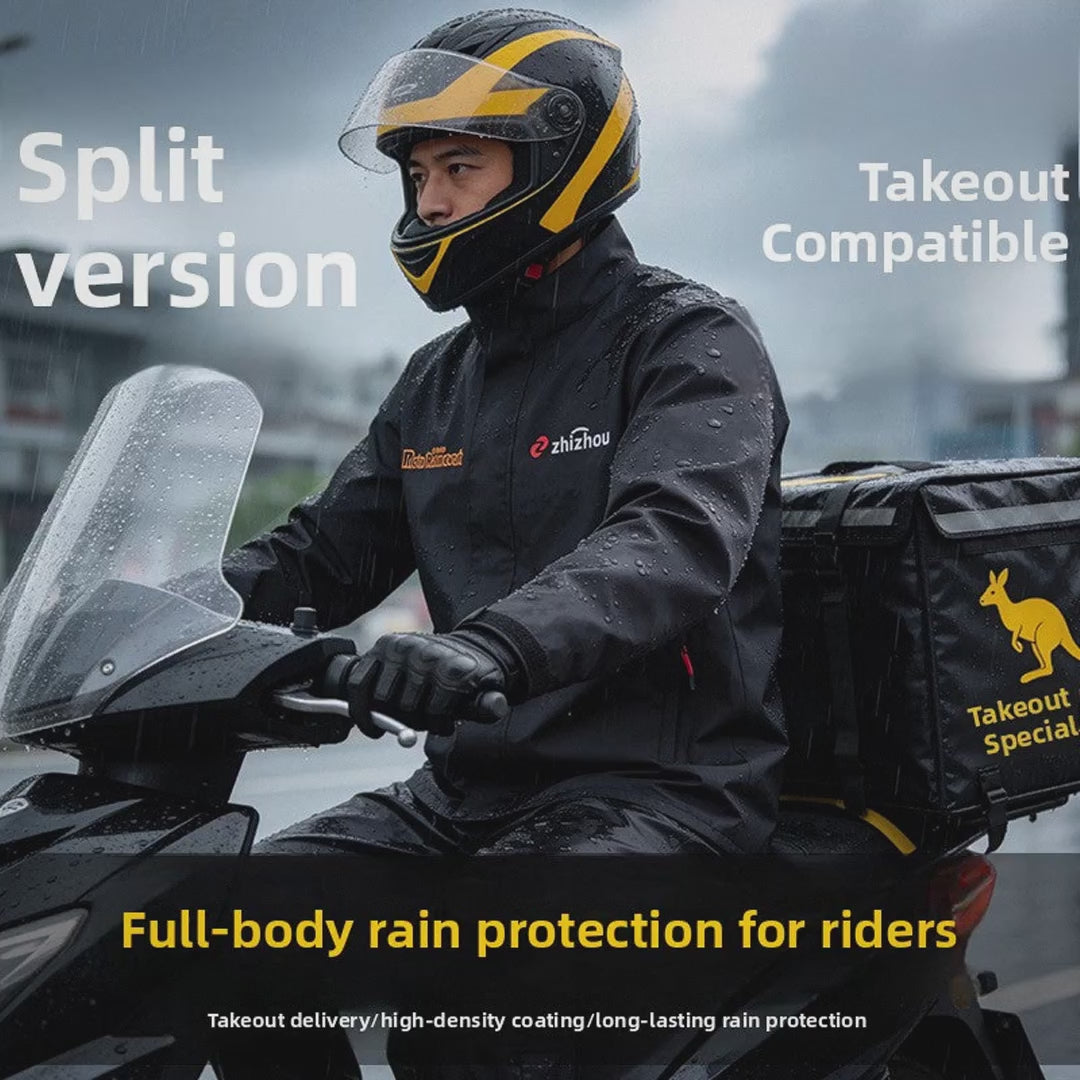 Special raincoat for delivery riders, rainproof and detachable design