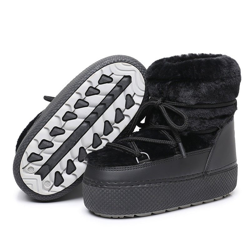 Women Winter Snow Boots Short Plush Warm Waterproof Platform Boots teemdrop