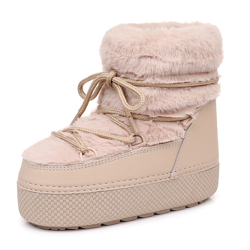 Women Winter Snow Boots Short Plush Warm Waterproof Platform Boots teemdrop