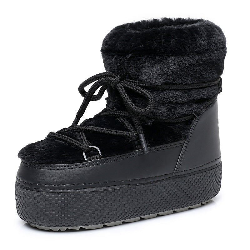 Women Winter Snow Boots Short Plush Warm Waterproof Platform Boots teemdrop