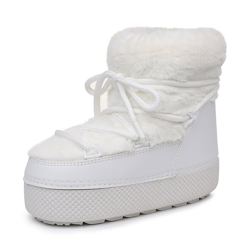 Women Winter Snow Boots Short Plush Warm Waterproof Platform Boots teemdrop