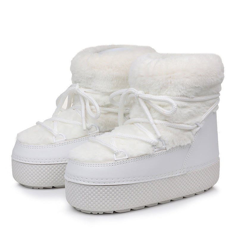 Women Winter Snow Boots Short Plush Warm Waterproof Platform Boots teemdrop